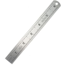 12" Stainless Steel Rule With Metric & Imperial Measurements - Fisher F112me -  steel rule fisher f112me 300mm 12in