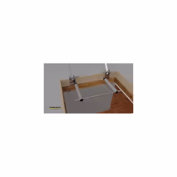 YOUNGMAN 301000 Telescopic Loft Ladder Aluminium 2.6 Metres / 8.53 Feet, Silver, 86 x 48 x 12 cm
