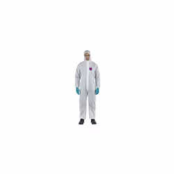 X15S138 AlphaTec 1500 Model 138 Disposable Work Overall with Hood Chemical Protection Type 56 Waterproof Coverall Suit Indust ...