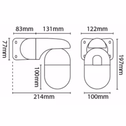 Eterna WELLWHSTD LED Wellglass Corner Mounted Light Fitting - Standard