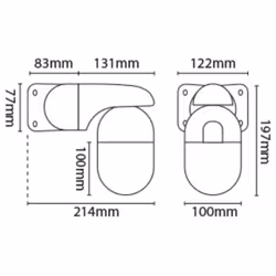 Eterna WELLBKSTD LED Wellglass Corner Mounted Light Fitting