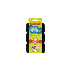 Extra Heavy Duty Dishmatic Sponge Scourer Replacement Refill Head 3 Pk