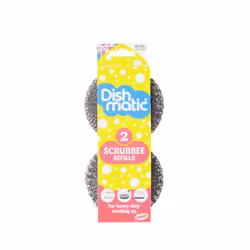 Dishmatic Scrubbee Stainless Steel Scourer Head Refills for Cleaning BBQ, Grill, Oven â Kitchen Washing-Up Handle Refills â ...