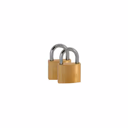 K12040D2 Brass Padlock 40 mm Twin Pack, keyed Alike, Gold
