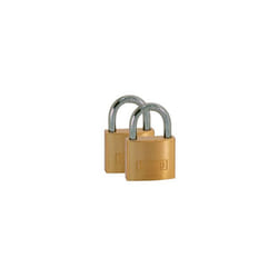 K12040D2 Brass Padlock 40 mm Twin Pack, keyed Alike, Gold