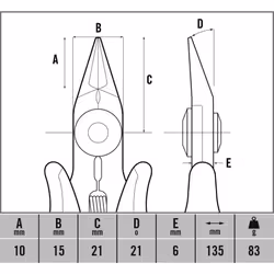 C.K T3888 Ecotronic ESD Relieved Side Cutters