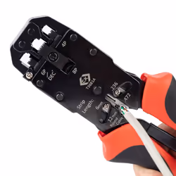CK Tools T3681A Ratchet Crimping Pliers For Modular Plugs 4/6/8P
