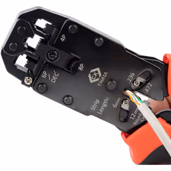CK Tools T3681A Ratchet Crimping Pliers For Modular Plugs 4/6/8P