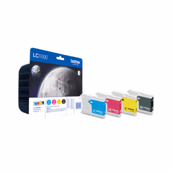 Brother LC1000VALBPDR, Black, Cyan, Magenta, Yellow, 4 pc(s), 500 pages, 400 pages, Multi pack