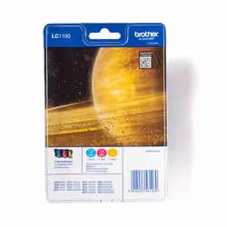 Brother LC1100RBWBPDR, Cyan, Magenta, Yellow, 3 pc(s), 325 pages, Multi pack