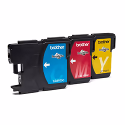 Brother LC1100RBWBPDR ink cartridge 3 pc(s) Original Cyan, Magenta, Yellow