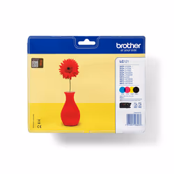 Brother LC121VALBPDR, Black, Cyan, Magenta, Yellow, 4 pc(s), 300 pages, 300 pages, Multi pack