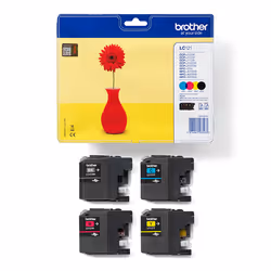 Brother LC121VALBPDR ink cartridge 4 pc(s) Original Black, Cyan, Magenta, Yellow