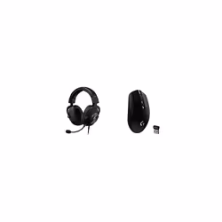 G Pro X Over Ear Gaming Headset, Black and Logitech G G305 EWR2 Wireless 6 - Button Gaming Mouse, Black