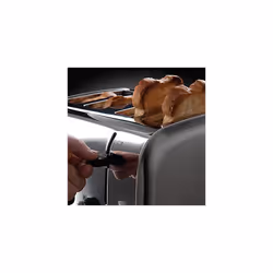 18790 Futura 4-Slice Toaster, 1500 W, Stainless Steel Silver, Four Slice & Textures Plastic Kettle 21271, 1.7 L, 3000 W - Black