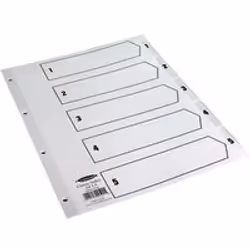 Concord Numerical Indexes. Premium bright White board indexes with clear mylar tabs and punch holes for durability. Versatile ...