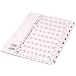 A comprehensive range of premium indexes for numerical. alphabetical and monthly filing. White board with clear mylar reinfor ...