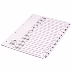 Concord Classic Index Jan-Dec A4 180gsm White Board with Clear Mylar T