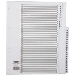 Concord Classic Index 1-31 A4 180gsm Board White with Clear Mylar Tabs
