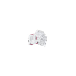 Concord Classic Index Mylar-reinforced Punched 2 Holes A-Z 20-Part A5 White