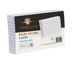 Concord Revision Cards Ruled 5x3" in White