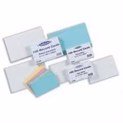 Quality 230 micron board record cards. Can be written or typed on for card indexing systems. 6x4 assorted contains 25 of Blue ...