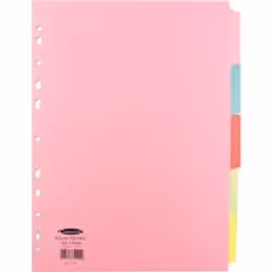 Concord Subject Dividers. Quality heavyweight 230 micron assorted colour board dividers. Functional and easy to use. tabs can ...
