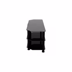 King Universal Black Glass TV Stand 114cm suitable up to 55" inch for HD Plasma LCD LED OLED Curved TVs