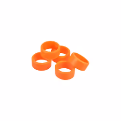 Silicone Rubber Bands Rings Non-slip 1" Orange for Wrapping Paper, Cord Wraps, Bundle 5pcs