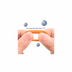 Silicone Rubber Bands Rings Non-slip 1" Orange for Wrapping Paper, Cord Wraps, Bundle 5pcs
