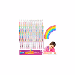 24pk Swap Point Crayon Rainbow Pencils | Twistable Crayons, Mini Colouring Pencils for Party Bags, Crayons Party Bag Fillers, ...