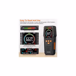 Pinless Moisture Meters with Backlit LCD Screen Non-Invasive Moisture Meter Detects up to 3/4-Inch Below Surface for Non-Destructive Moisture