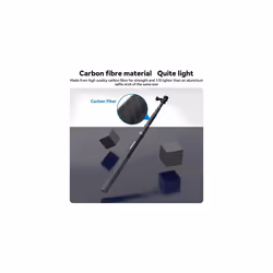 Selfie Stick Long Pole Invisible for GoPro Insta360 (120cm/47.2 inch), Light Carbon Fiber Extension Monopod for Go Pro Max Hero 11 10 9 8 7 6 5 One X2