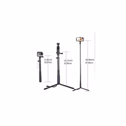 Selfie Stick Compatible with DJI OSMO Pocket 2 / OSMO Pocket/GoPro Hero 9 / Hero 8/7/6/5/4/3+/3 / SJCAM/AKASO/Xiaomi Yi and Cell Phone
