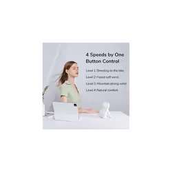 Desk Fan Small Quiet USB Fan, 2000mAh Rechargeable Portable Mini Fan, 180Tilt Folding Personal Fan, 4 Speeds Strong Wind Battery Table Fan for Home