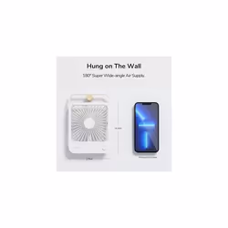 Desk Fan Small Quiet USB Fan, 2000mAh Rechargeable Portable Mini Fan, 180Tilt Folding Personal Fan, 4 Speeds Strong Wind Battery Table Fan for Home