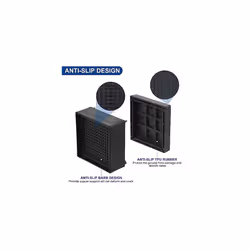 Bed Risers 4Pcs, 4.3 Inch Furniture Risers Square Adjustable Couch Riser with Non-Slip Mat for Bed Desk Sofa Table Lift Supports Up to 1300Lbs, Black