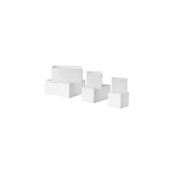 SKUBB Box, Set of 6, organise Socks, Belts and Jewellery in Your Wardrobe or Chest of Drawers [White]