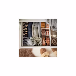 SKUBB Box, Set of 6, organise Socks, Belts and Jewellery in Your Wardrobe or Chest of Drawers [White]