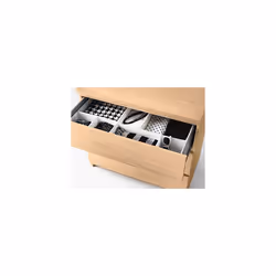 SKUBB Box, Set of 6, organise Socks, Belts and Jewellery in Your Wardrobe or Chest of Drawers [White]
