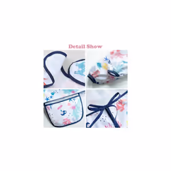 Baby Bibs with Sleeves,Toddler Feeding Bibs Coverall Long Sleeve Baby Apron for Painting,Waterproof Adjustable Wipe Clean Attaches to Highchair
