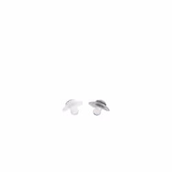 2X Orthodontic Pacifier, Baby Infant Soother, BPA, BPF, BPS Free, 0-6 Months, Pastel Grey/White