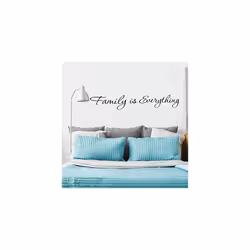 Family is Everything Quote Sticker Removable PVC Wall Sticker DIY Art Decals for Home Bedroom Office Decoration