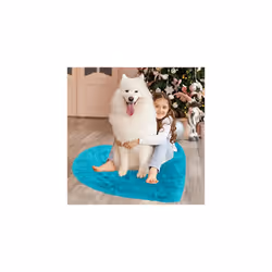 Faux Fur Sheepskin Area Rugs, Heart Shaped Shaggy Fluffy Rug for Sofa Living Room Bedroom Floor - Soft Deep Pile Plush Carpet Non Slip, 70 x
