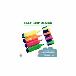 12pk Highlighters | Chisel Tip Marker Pen | Highlighter Pens Multipack | Assorted Colours Highlighter Pens | Office Stationary Supplies | Fluorescent