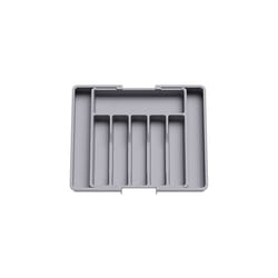 Cutlery Drawer Organiser, Expandable Utensil Tray for Kitchen, Adjustable Silverware and Flatware Holder, Compact Plastic Storage for Spoons Forks