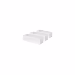 Set of 3 Optimo Foldable Drawer Storage Organisers, Polypropylene, Size Medium, 30 x 10.5 x 8 cm, Translucent, RAN6321