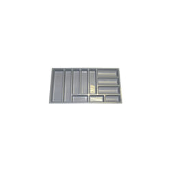Cutlery Tray 814mm Wide x 422mm Deep x 57mm High To Fit Most 90cm / 900mm Drawers. Heavy Duty Grey Plastic GT1/900