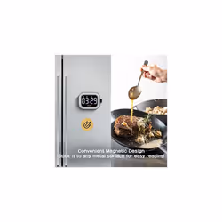 Kitchen Timer, IDT-02 Digital Cooking Timer with Large Backlit LCD Display, USB Rechargeable Battery, Adjustable Loud Alarm, One Button Operation