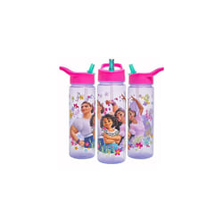 Encanto Water Bottle Flip Up Straw 600ml â Official Disney Merchandise by Polar Gear â Kids Reusable Non Spill - BPA Free - Recyclable Plastic -
